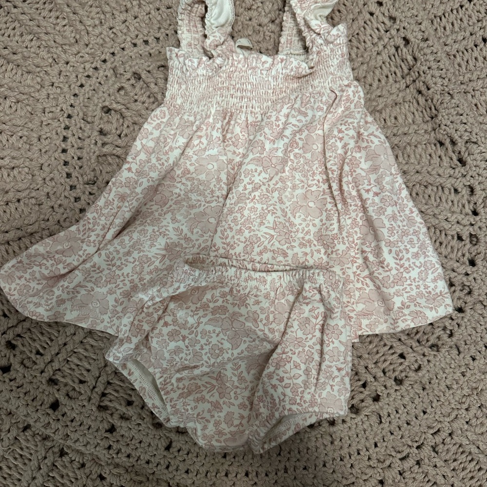 Quincy Mae Smocked Jersey Dress